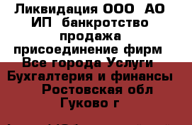 Ликвидация ООО, АО, ИП, банкротство, продажа, присоединение фирм - Все города Услуги » Бухгалтерия и финансы   . Ростовская обл.,Гуково г.